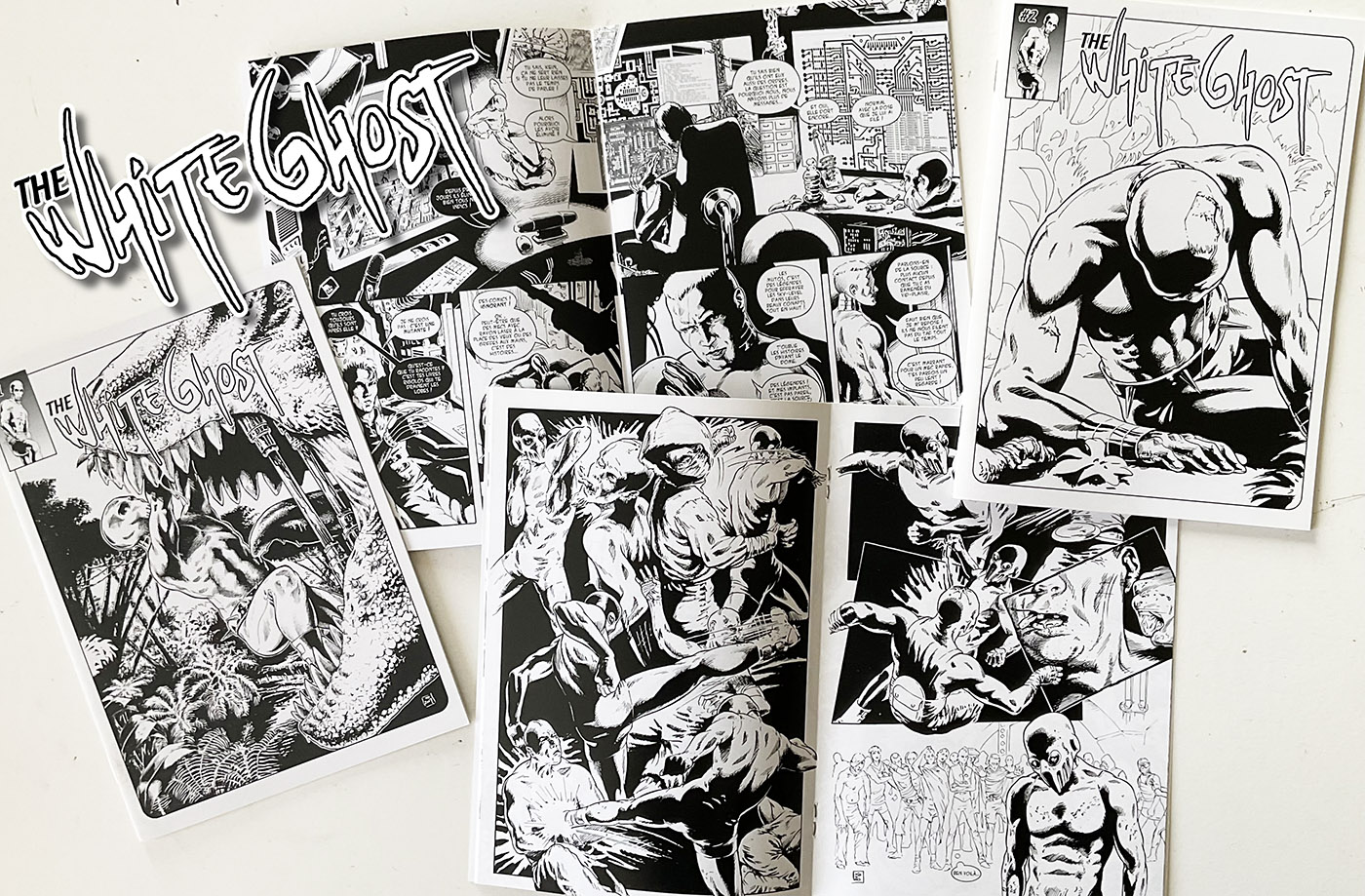 le fantôme blanc , bande  dessinée de super-héros de xavier duvet