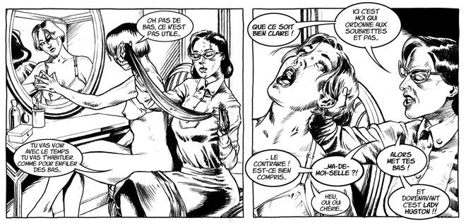 maitresse donne des bas à son soumis hormoné
