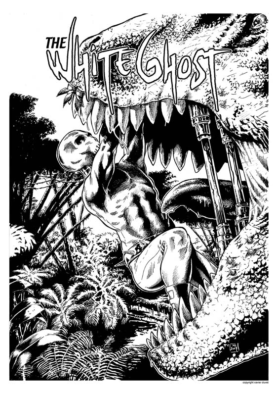 super-héros et dinosaure T-rex