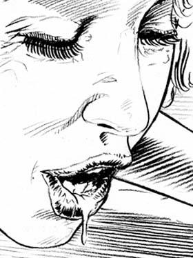 cum pouring out mouth